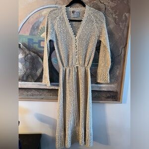 PALLAS 100 % Linen Hand loomed Knitted Dress Made in Ireland
